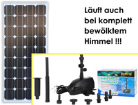 Solarteichpumpen Sets fr voll bewlkten Himmel