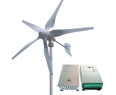 Windturbine fr Windkraft 3000 Watt und 24 Volt mit Laderegler und Shunt